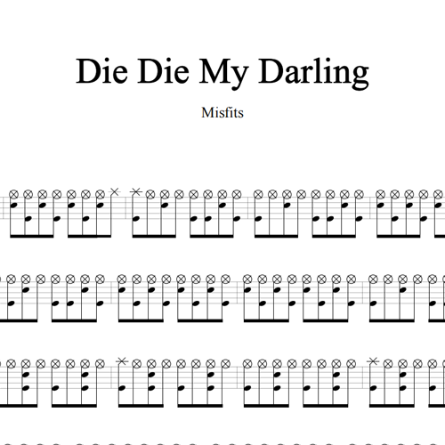 鼓谱*The Misfits_Die Die My Darling.asp